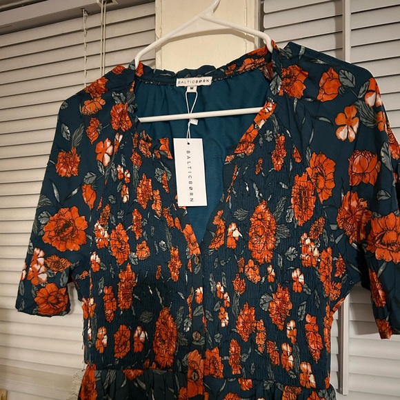 NWT Baltic Born Botega Green Jade Midi Dress Size Medium - Picture 3 of 5